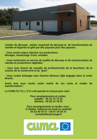 Flyer de l'Atelier