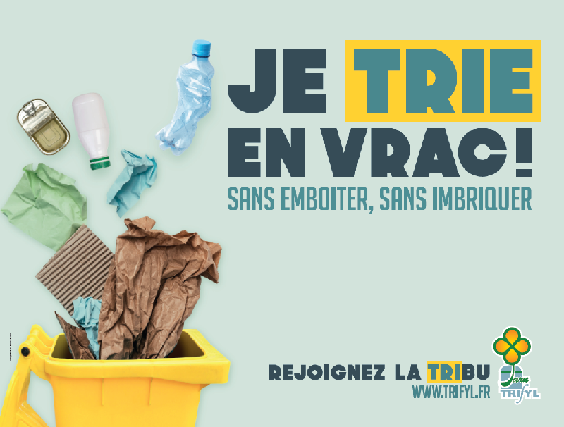 Emballages : Je trie en VRAC ! sans emboîter, sans imbriquer