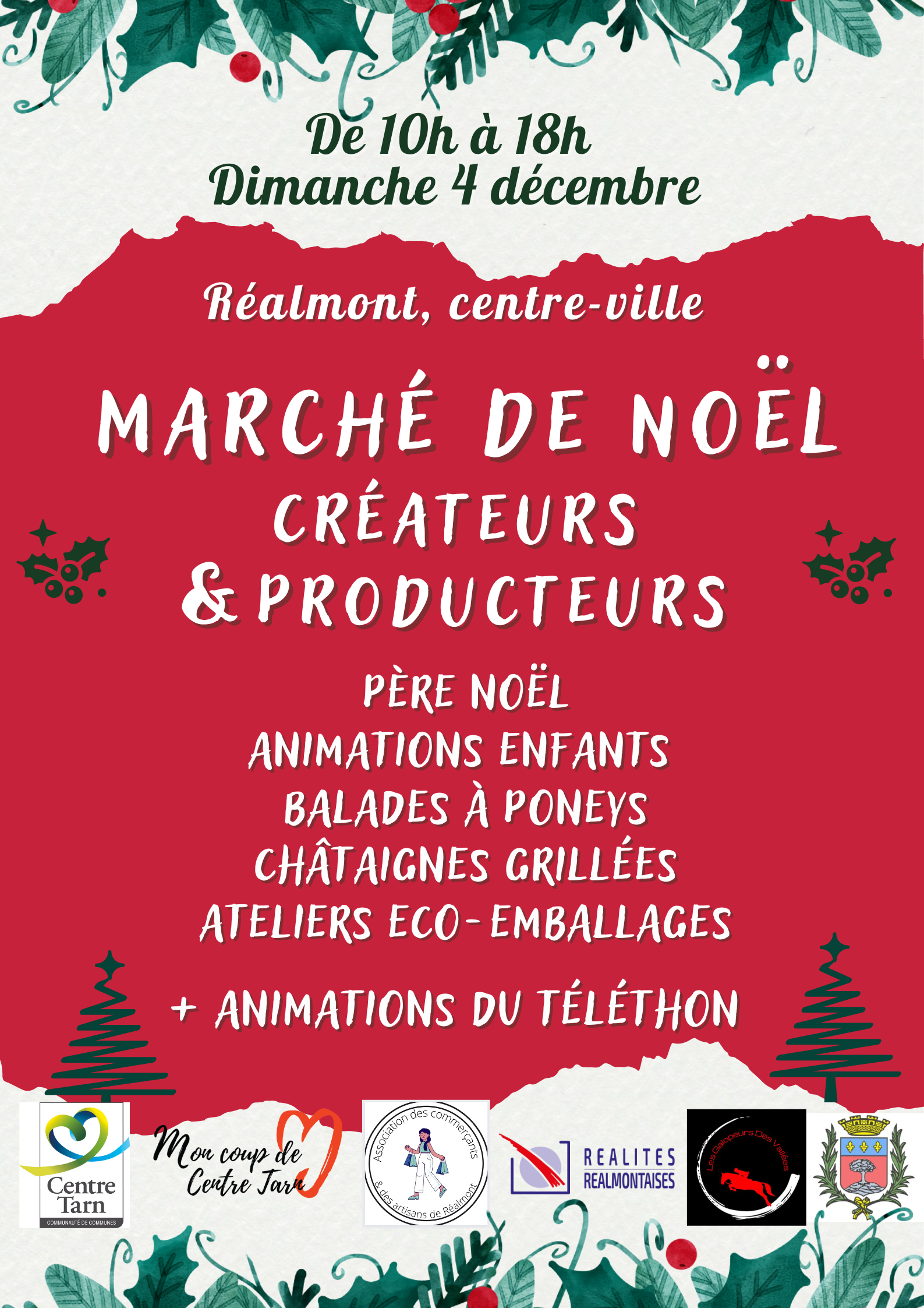 Marché de Noël et Téléthon à Réalmont